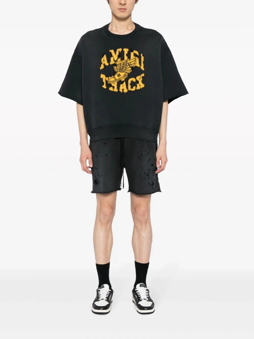 Amiri Track Embroidery Tee Multi - Gallery Image 6 - Detailed View