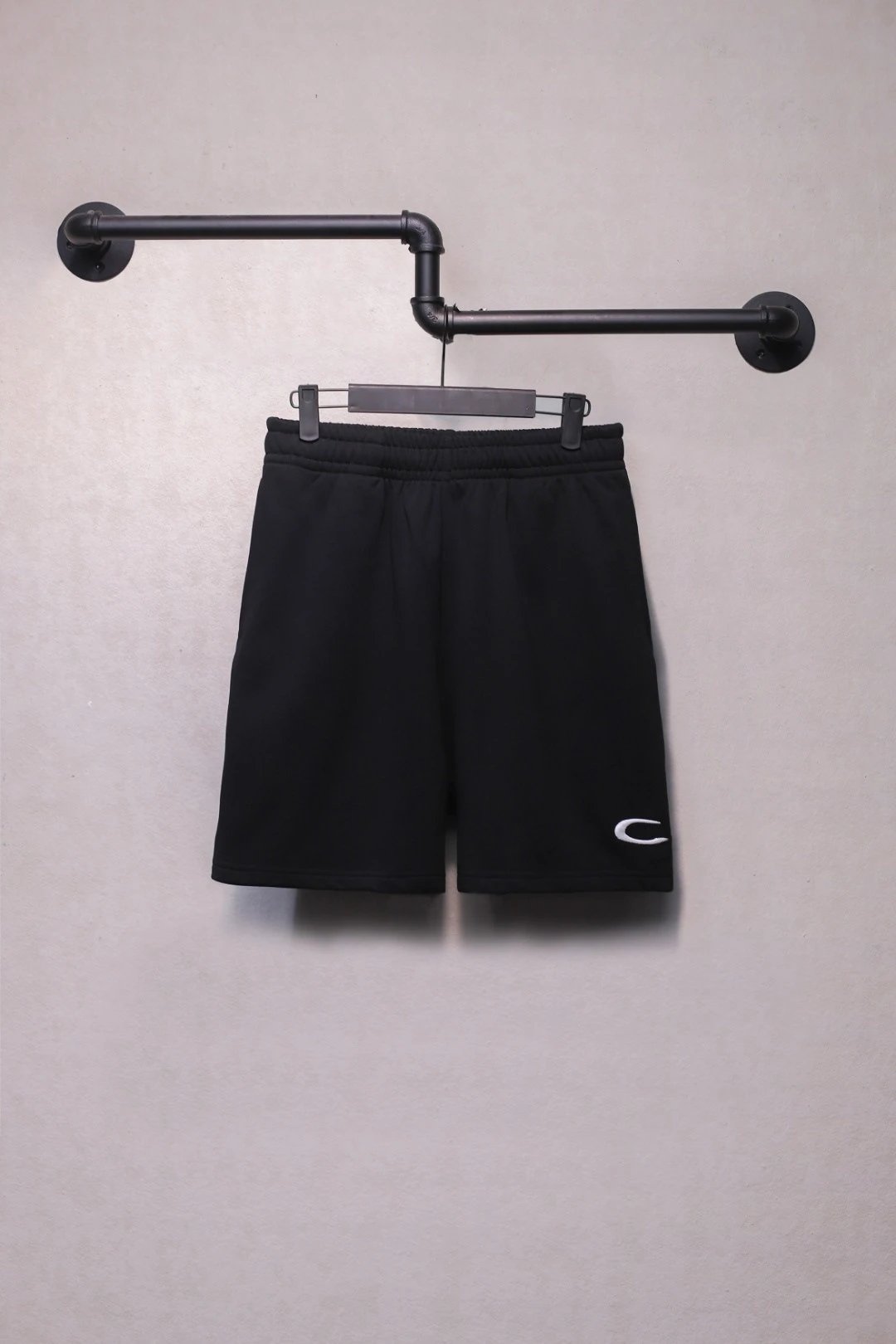 Unisex Athletic Fleece Shorts Jet Black - Balenciaga - Cnfans - $33.23