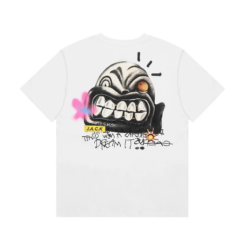 Street Graffiti Cartoon Tee White - Gallery Image 3 - Detailed View