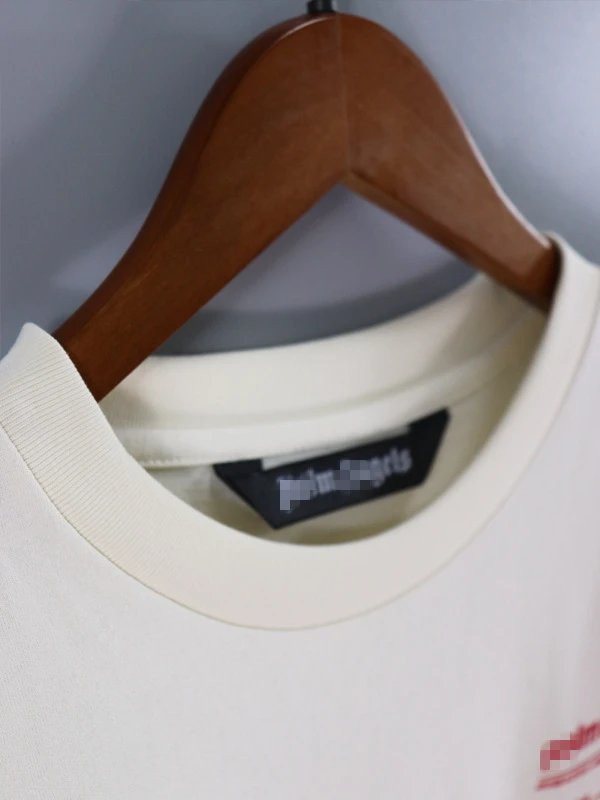 Streetwear Flamingo Palm Tree Tee Black Ivory - Gallery Image 8 - Detailed View