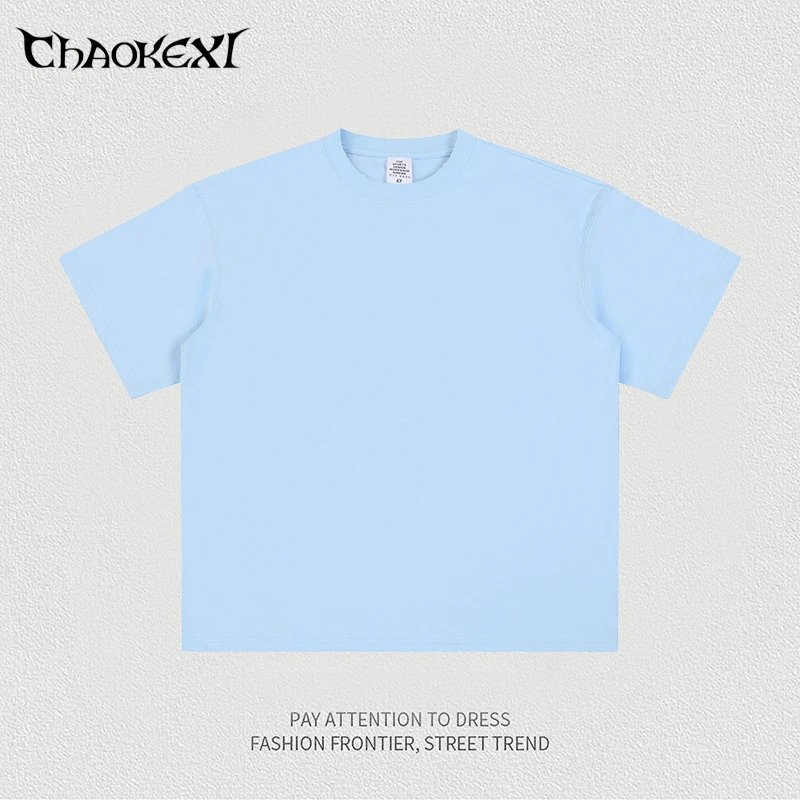 Men's Summer Cool T-Shirt Casual Tee Sky Blue - ChaoKeXi - Cnfans - $16.68
