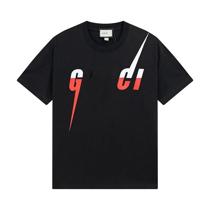 Summer Unisex Cotton Graphic Tee Casual Onyx - Gucci - Cnfans - $21.94