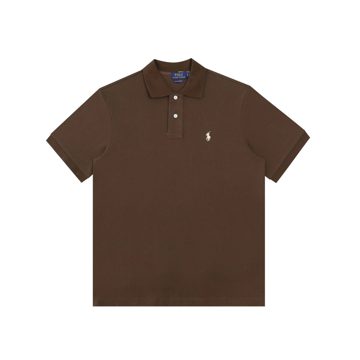 Classic Cotton Polo Shirt Unisex Tee Mahogany - Ralph Lauren - Cnfans - $26.45