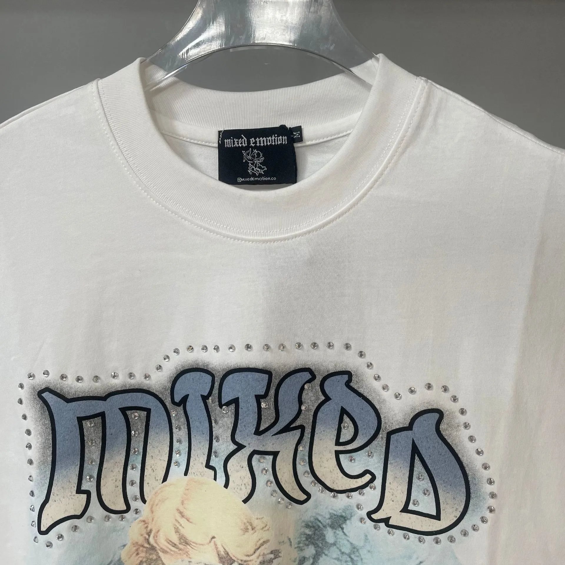 Mixed Emotion Angel Graphic Tank White - Gallery Image 5 - Detailed View