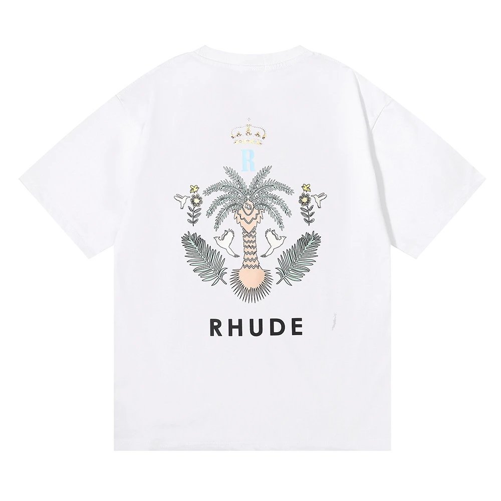 Rhude Island Palm Graphic Tee Multicolor - Gallery Image 7 - Detailed View