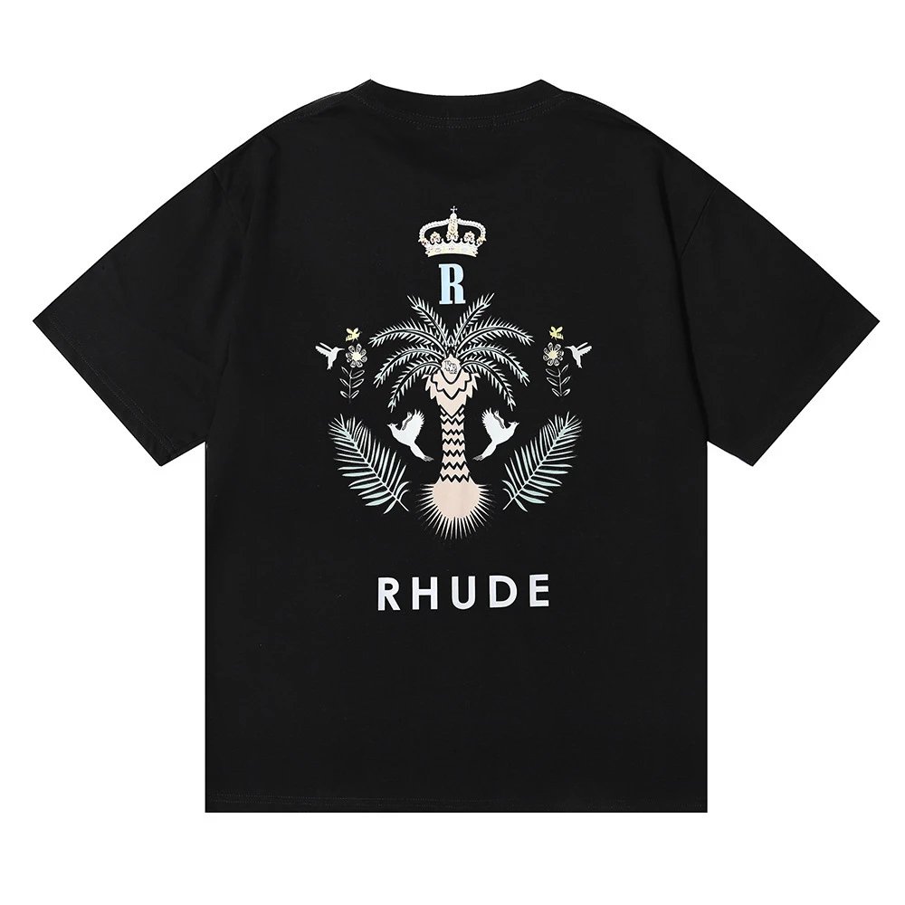 Rhude Island Palm Graphic Tee Multicolor - Gallery Image 3 - Detailed View