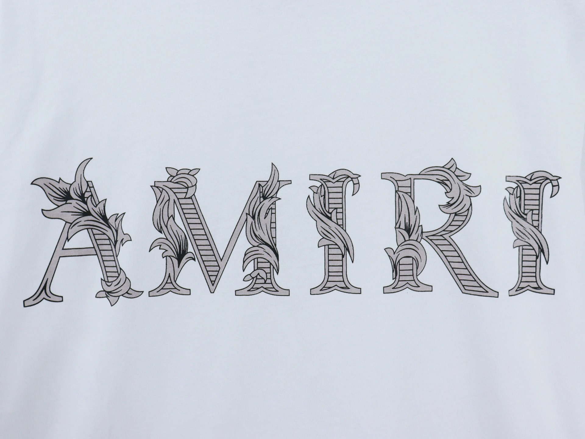 Amiri T-Shirt with Logo Print Black - Gallery Image 11 - Detailed View