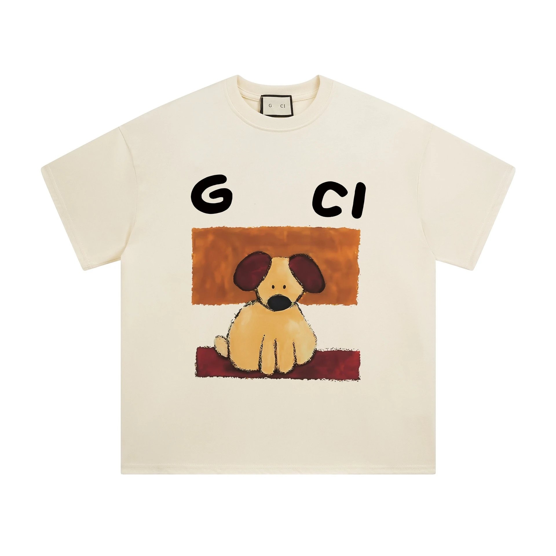 Funny Animal Print Cotton Tee Unisex Ivory - Gucci - Cnfans - $23.55