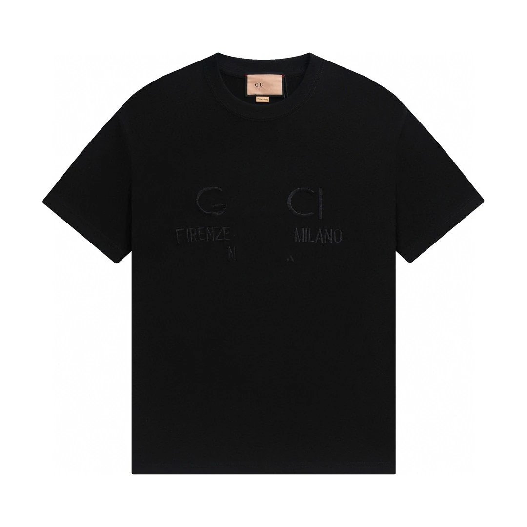Casual Cotton Summer T-Shirt Unisex Onyx - Gucci - Cnfans - $21.94