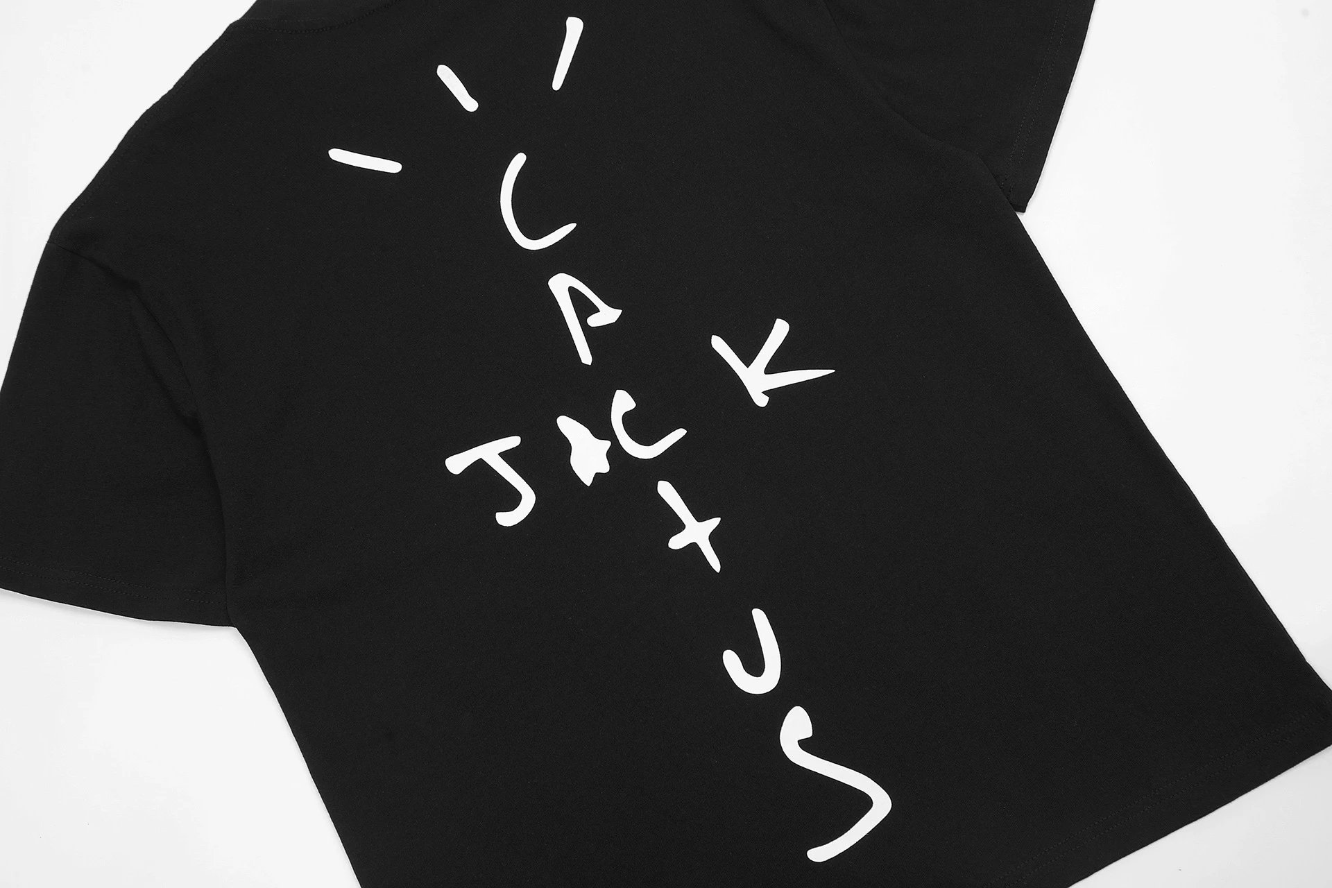 Vintage Graphic Streetwear Cotton Tee Noir - Gallery Image 8 - Detailed View