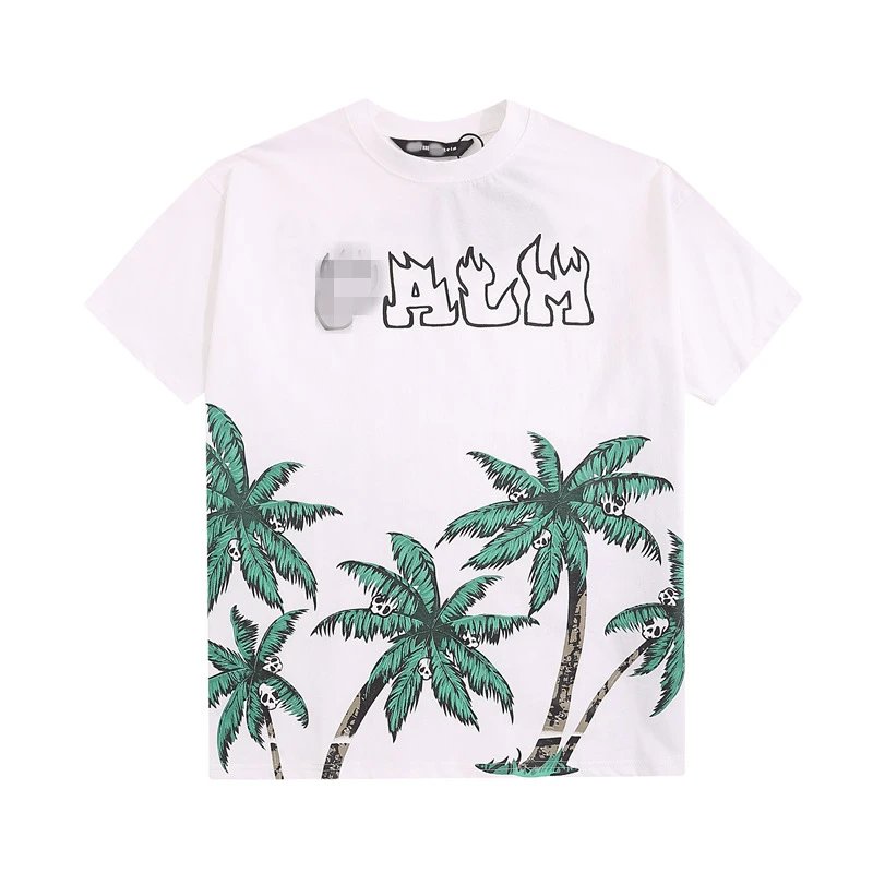 Vintage Cotton Skull Palm Tree Tee Ivory - Gallery Image 8 - Detailed View