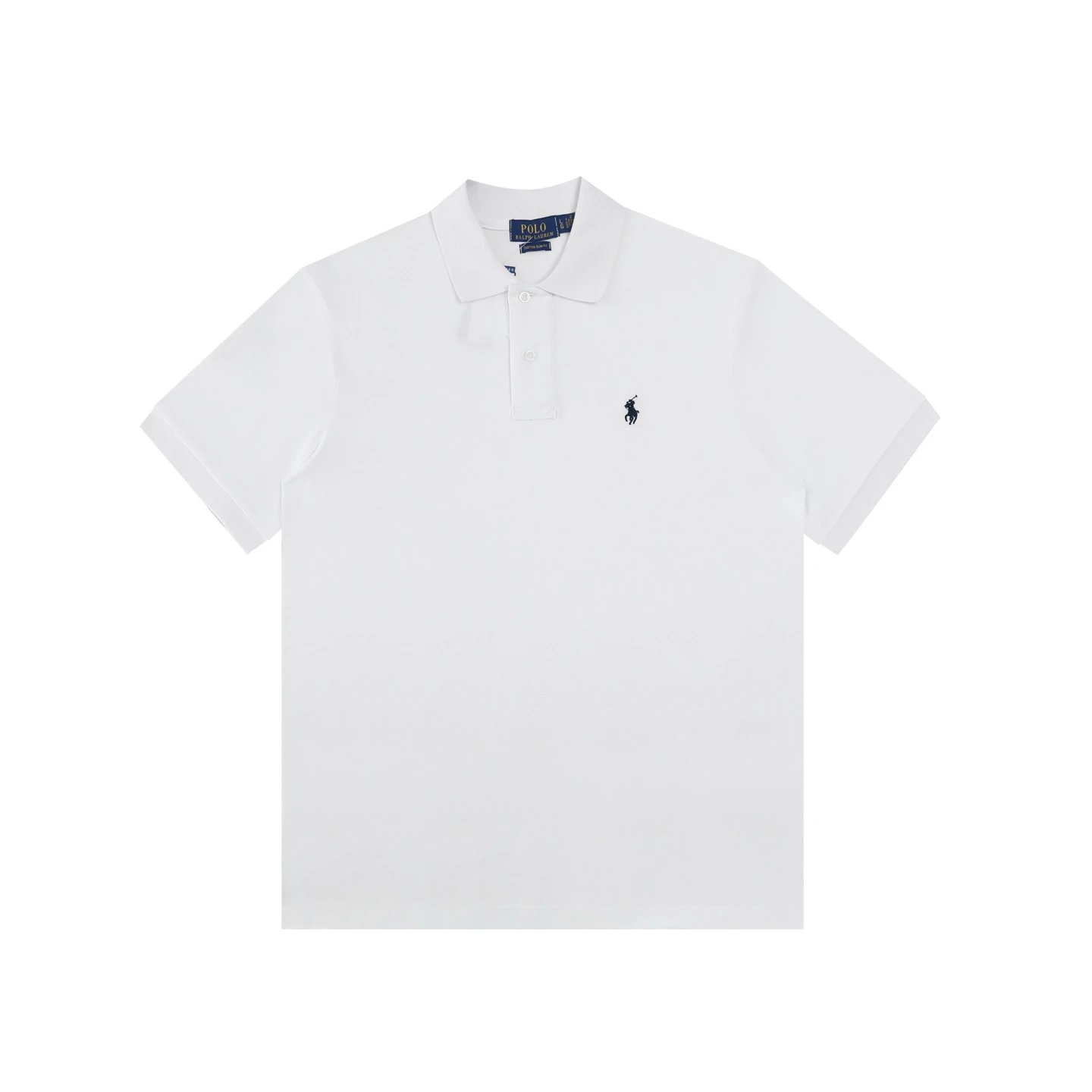 Classic Cotton Mens Polo Shirt Tee Snow White - Ralph Lauren - Cnfans - $26.45