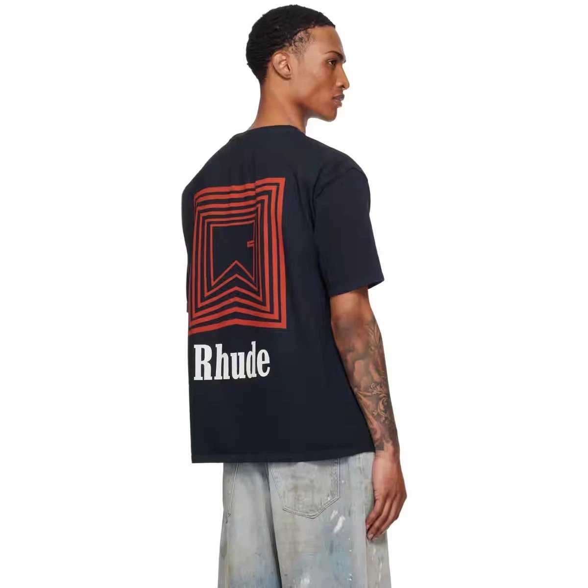 Rhude Badge Print Tee Multicolor - Gallery Image 8 - Detailed View