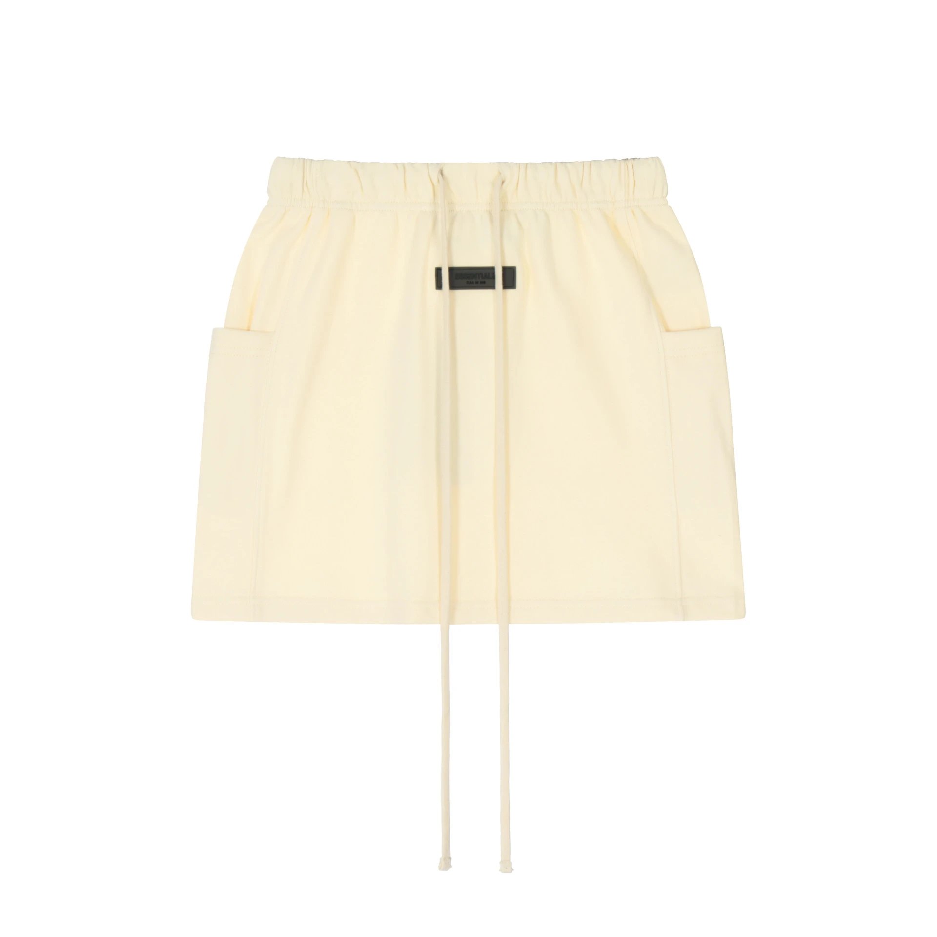 Streetwear Cotton Drawstring Skirt Olive Green - Gallery Image 7 - Detailed View