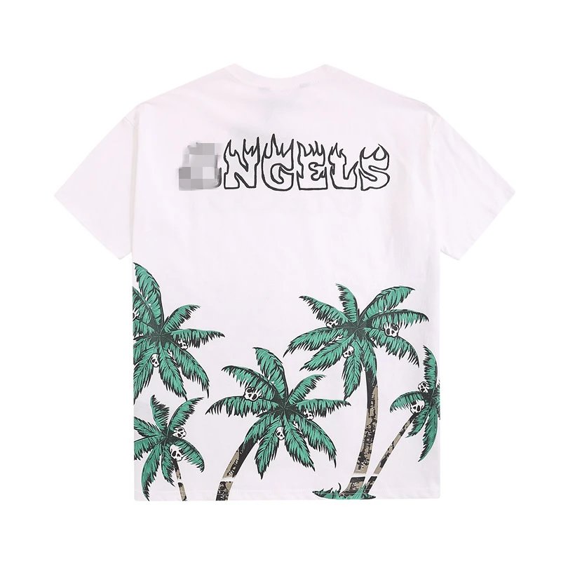 Vintage Cotton Skull Palm Tree Tee Ivory - Gallery Image 9 - Detailed View