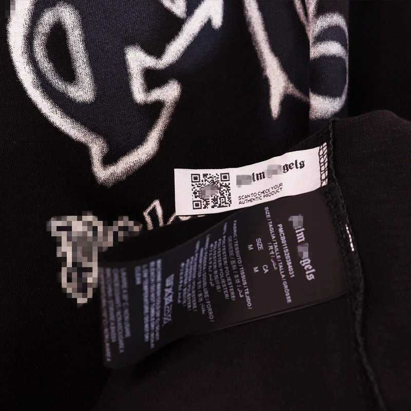 Street Style Chalk Logo Cotton Tee Ebony Black - Gallery Image 4 - Detailed View