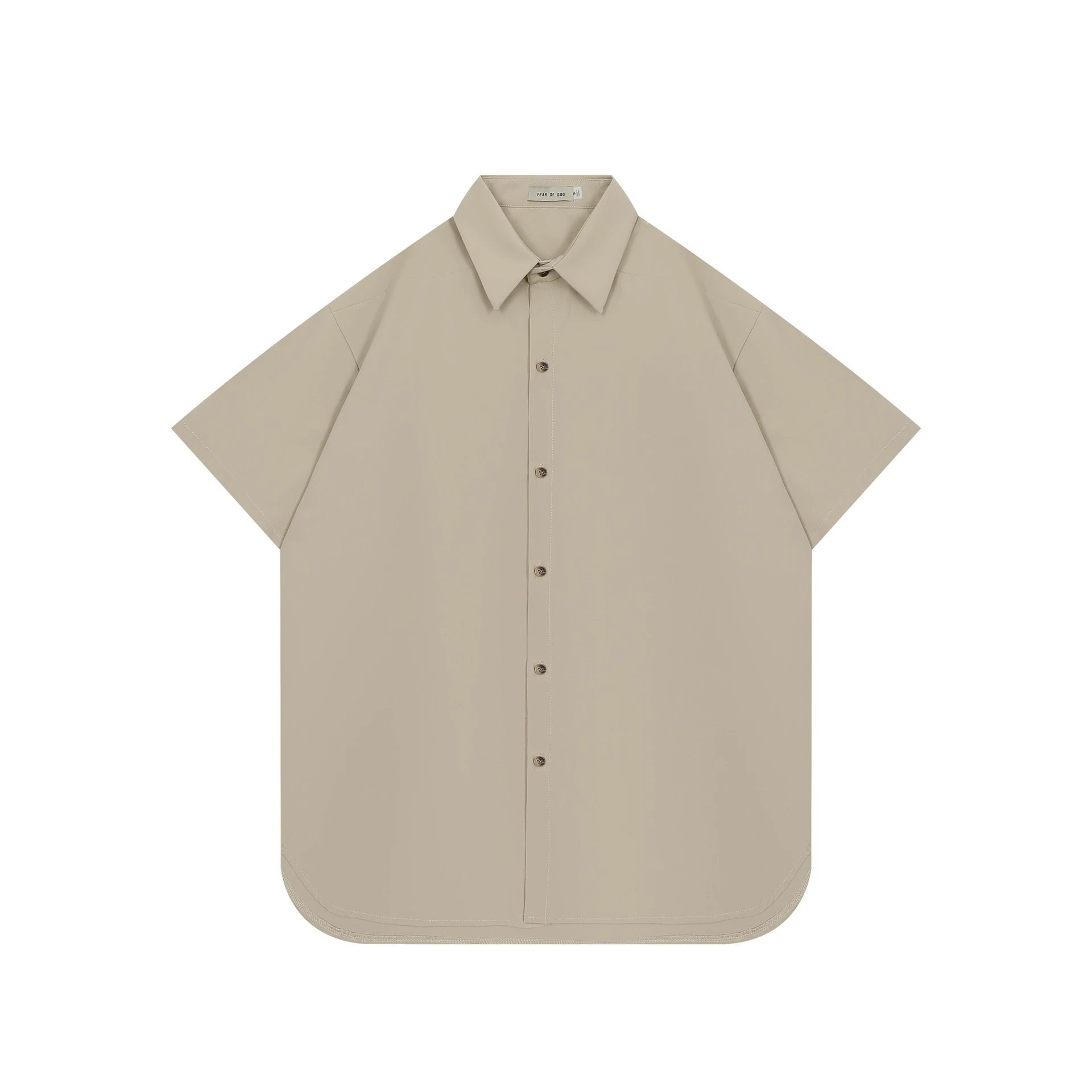 Short Sleeve Shirt Taupe - Gallery Image 2 - Detailed View