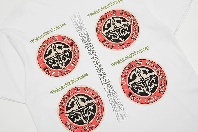 Street Graphic Cotton Unisex T-Shirt Ivory - Gallery Image 5 - Detailed View