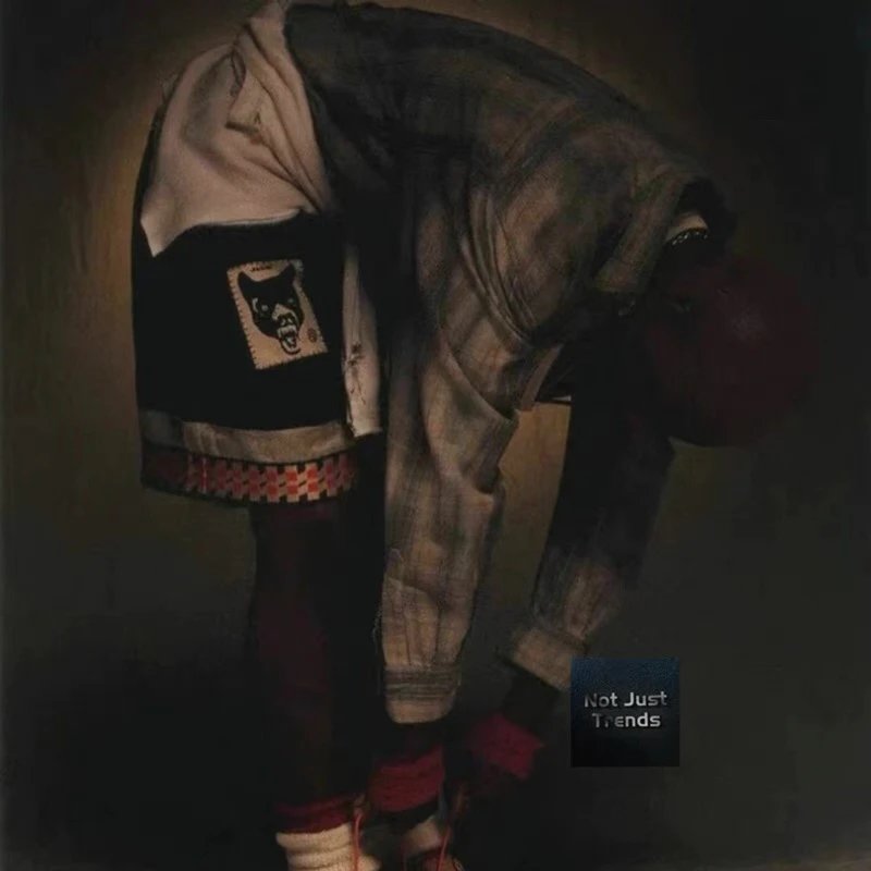 Ethnic Patchwork Beach Shorts Mocha Brown - Gallery Image 3 - Detailed View