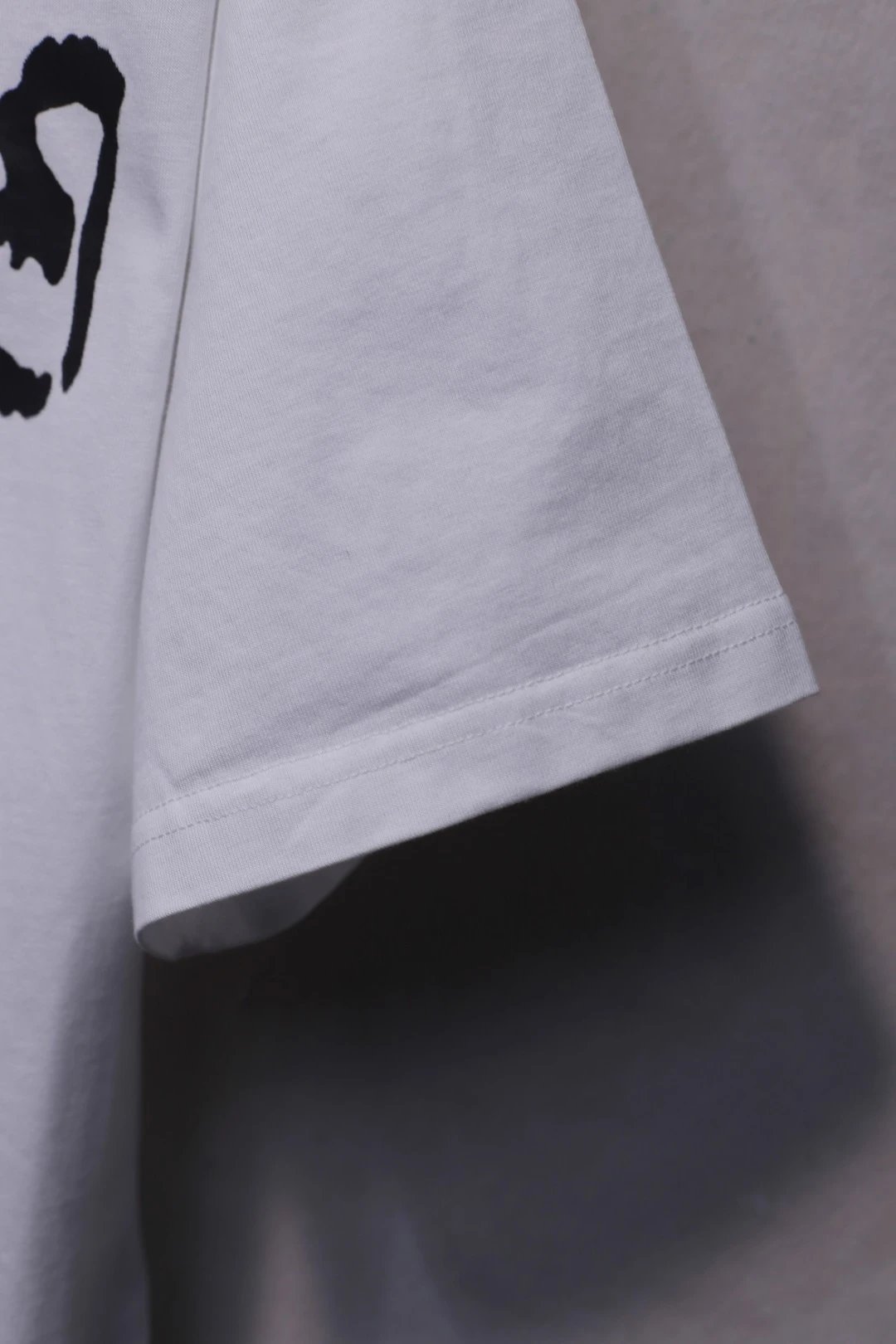 Graffiti Logo Cotton Tee Unisex Top Jet Black - Gallery Image 6 - Detailed View