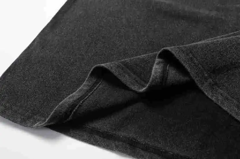 Vintage Graphic Washed Cotton Streetwear Tee Charcoal - Gallery Image 11 - Detailed View