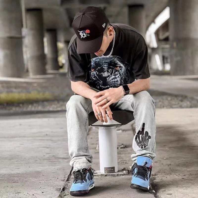 REPRESENT Panther Washed Tee Black - Gallery Image 5 - Detailed View