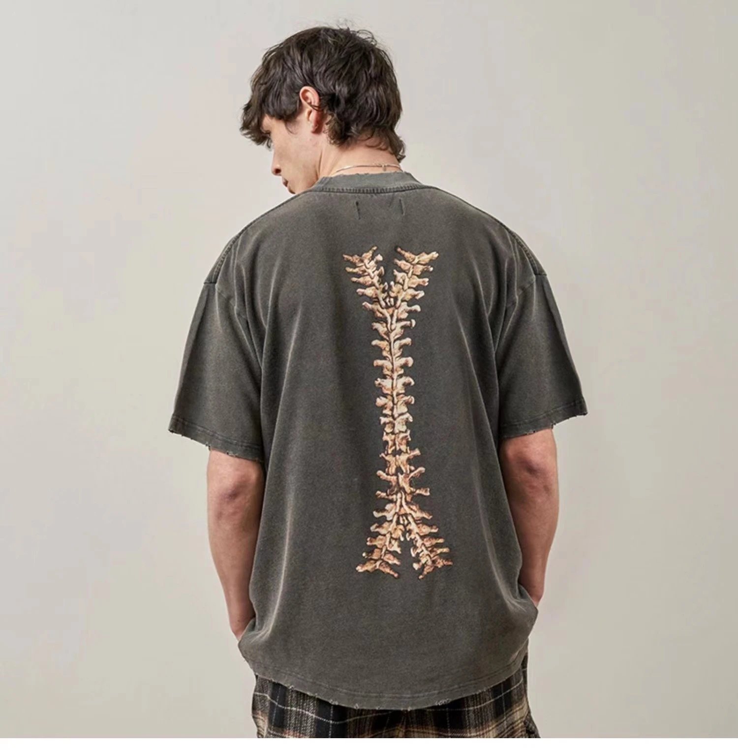 REPRESENT Skeleton Washed Tee Black - Gallery Image 5 - Detailed View