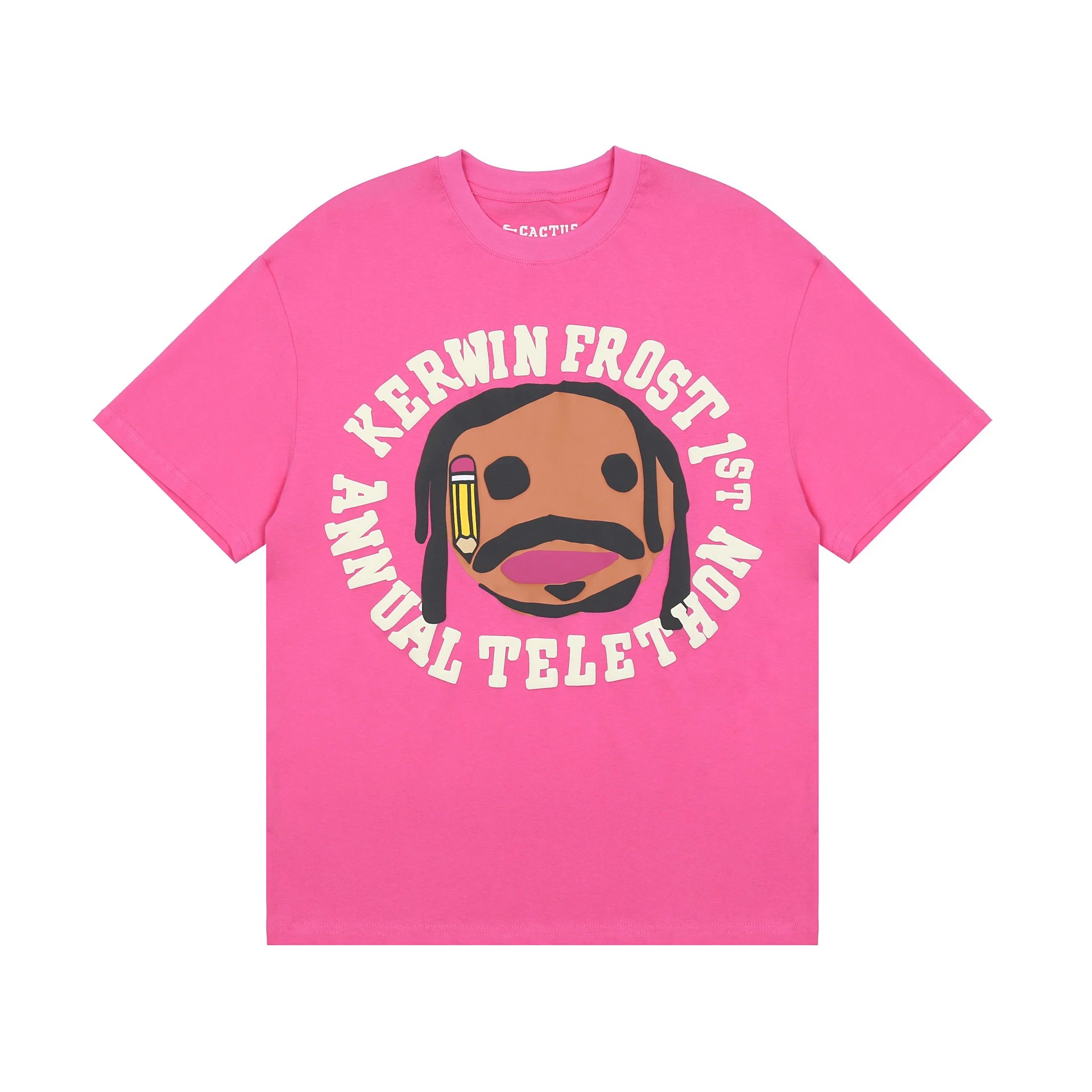 Street Graphic Cotton T-Shirt Magenta - Travis Scott - Cnfans - $20.00