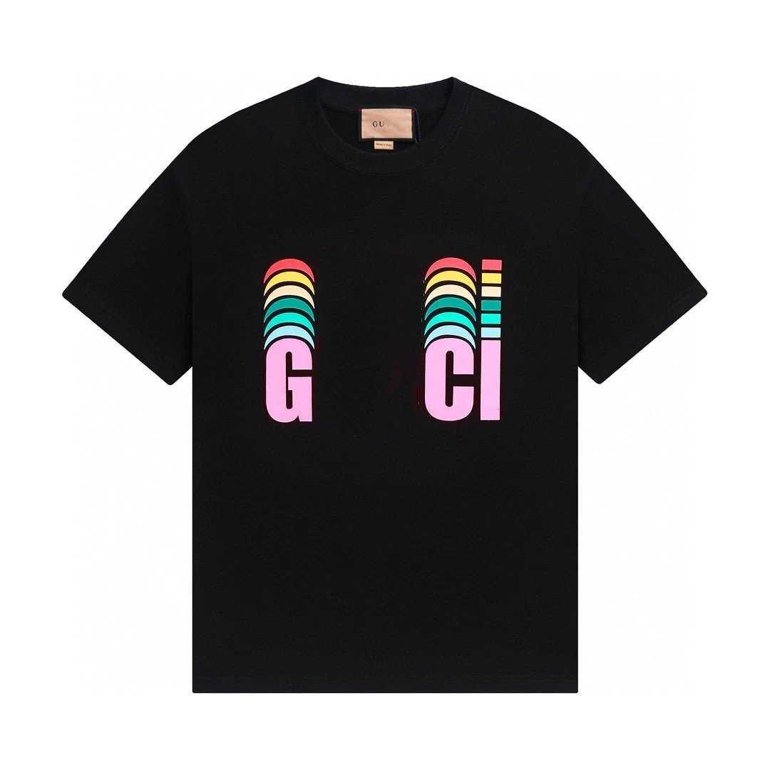 Casual Cotton Graphic Tee Unisex Onyx - Gucci - Cnfans - $21.94