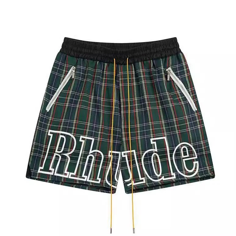 Rhude Plaid Mesh Shorts Multicolor - Gallery Image 7 - Detailed View