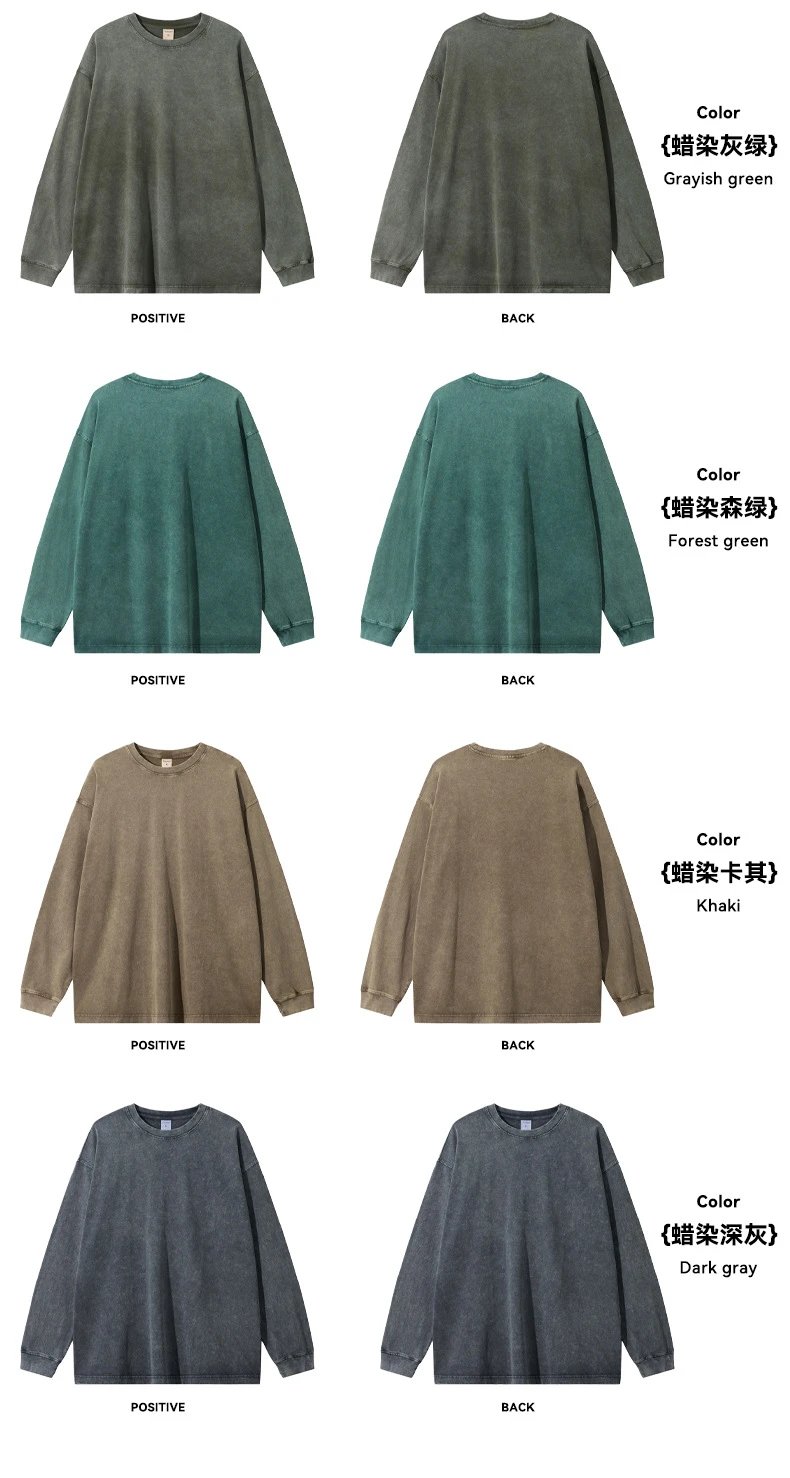 Vintage Cotton Long Sleeve Tee Unisex Faded Black - Gallery Image 13 - Detailed View