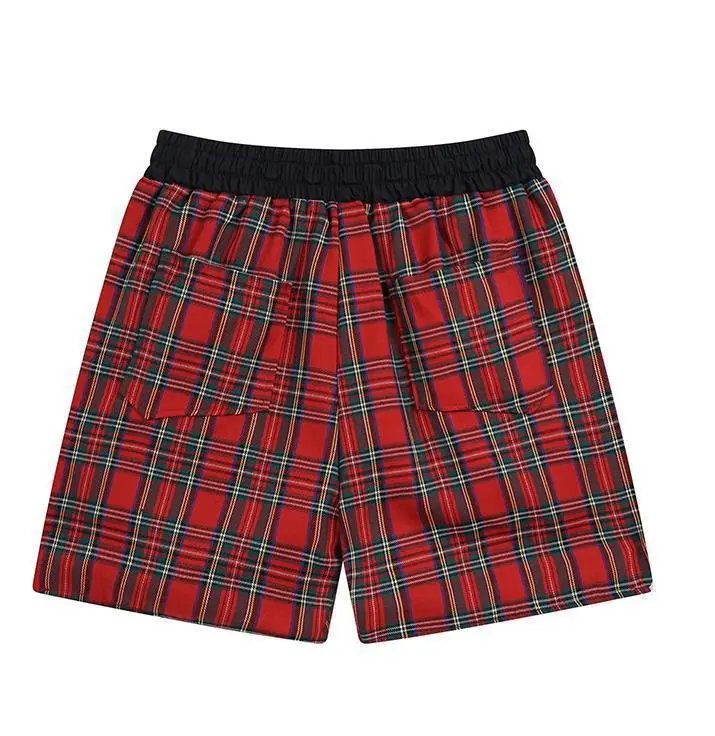 Rhude Plaid Mesh Shorts Multicolor - Gallery Image 6 - Detailed View