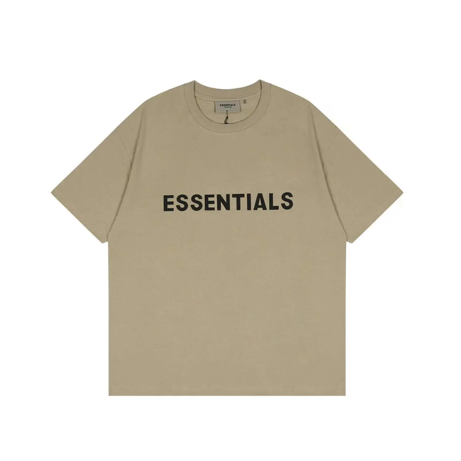 Streetwear Cotton Logo Tee Sand Beige - Related Product - Cnfans