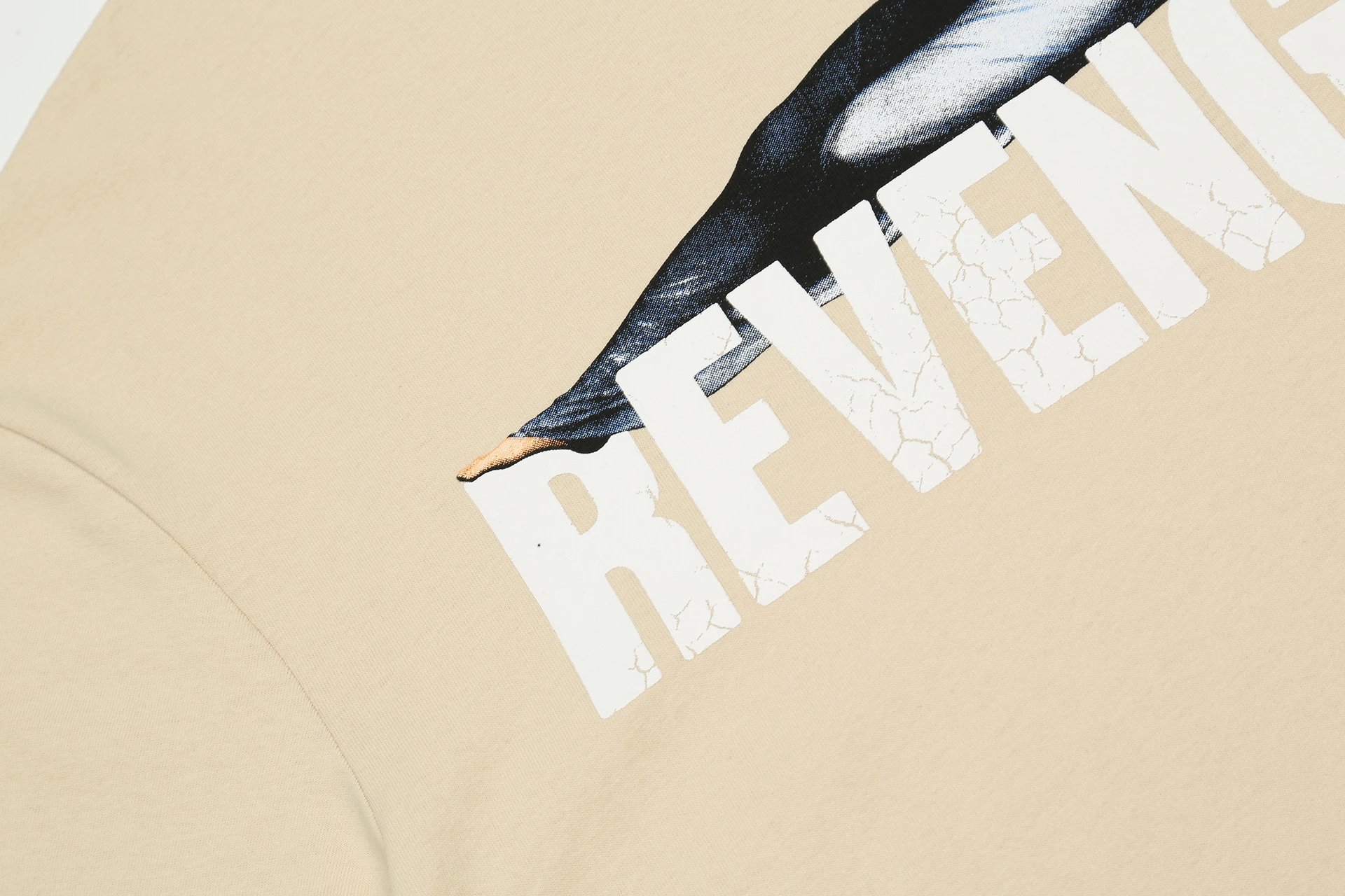 Revenge Sleeping Beauty T-Shirt Beige, Black - Gallery Image 8 - Detailed View