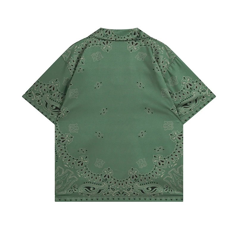 Bandana Print Vacation Shirt Set Onyx - Gallery Image 10 - Detailed View