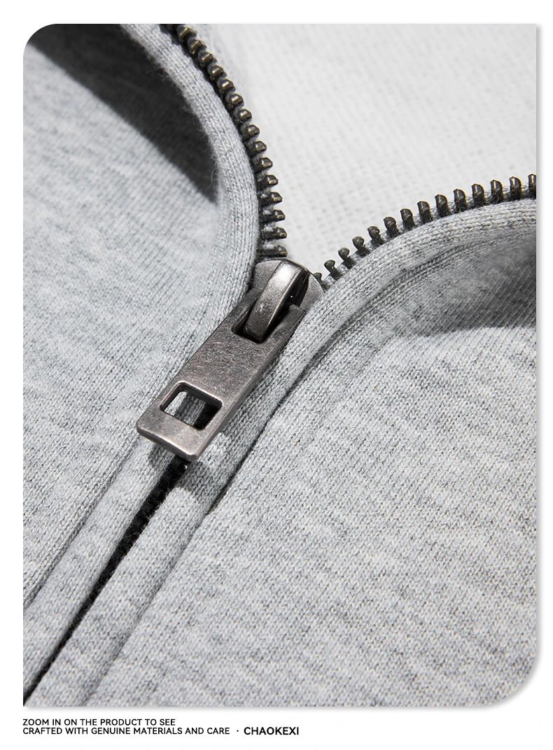 Men Retro Half Zip Pullover Sweatshirt Winter Jet Black - Gallery Image 12 - Detailed View