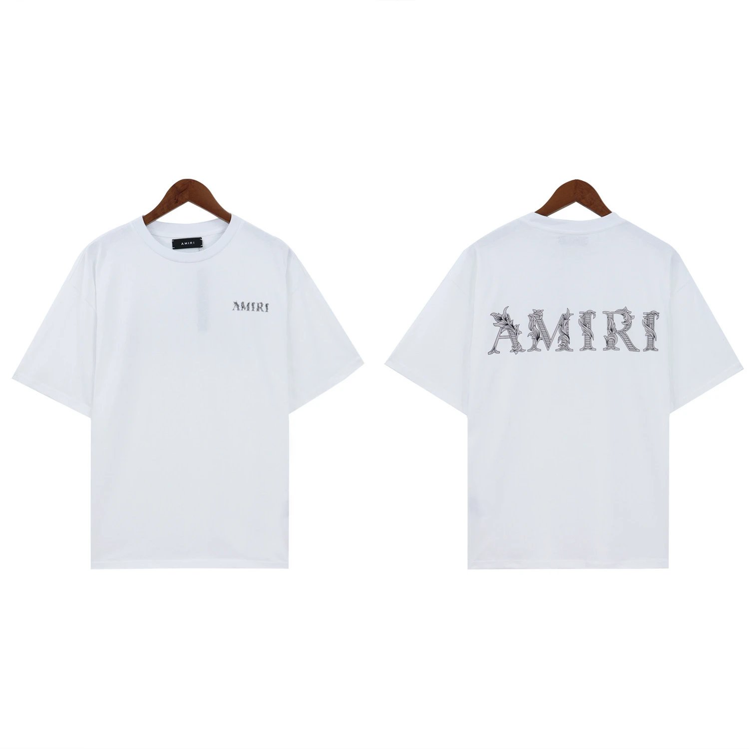 Amiri T-Shirt with Logo Print Black - Gallery Image 2 - Detailed View