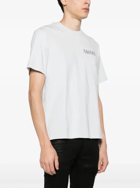 Amiri T-Shirt with Logo Print Black - Gallery Image 5 - Detailed View