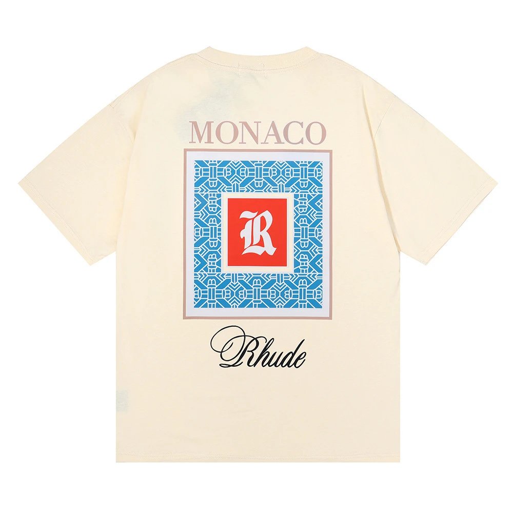 Rhude Monaco Print T-Shirt Multicolor - Gallery Image 5 - Detailed View