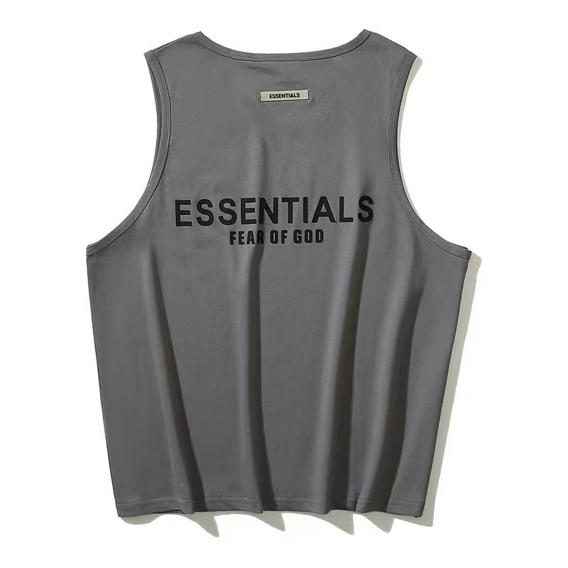 Streetwear Sleeveless Tee Charcoal - Essentials - Cnfans - $18.71
