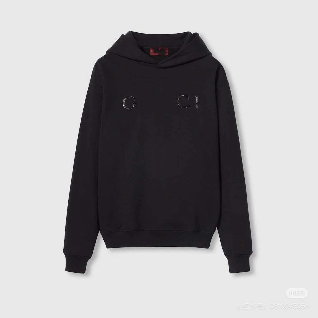 Fashion Cotton Pullover Hoodie Unisex Onyx - Gallery Image 4 - Detailed View