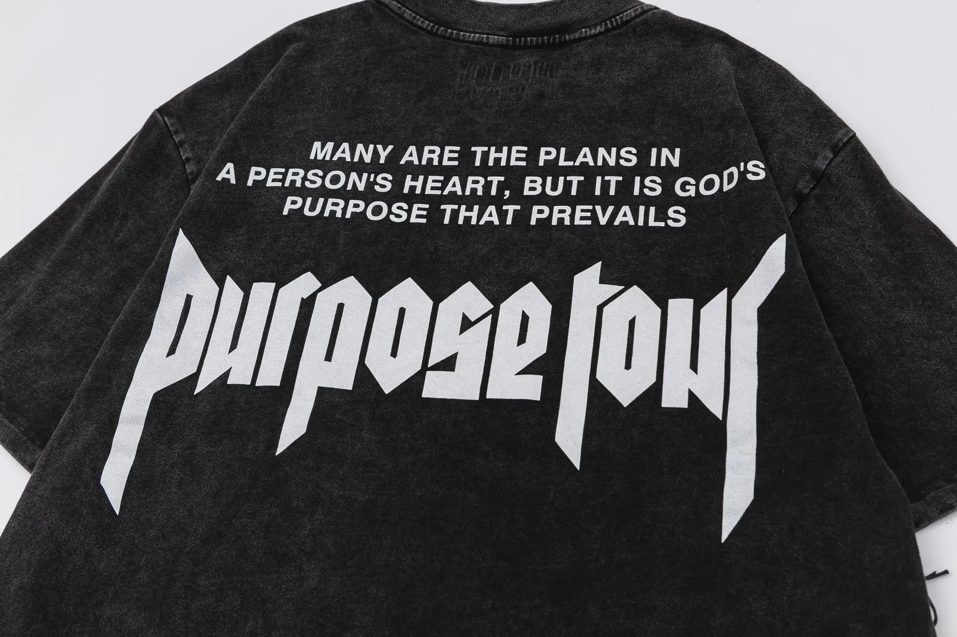 Vintage Washed Graphic Tee Charcoal - Gallery Image 9 - Detailed View