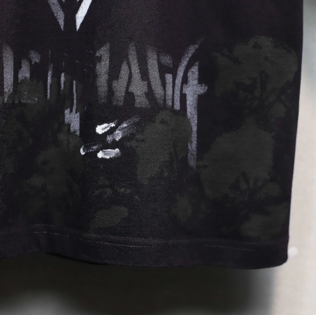 Balenciaga Distressed Tee Dark - Gallery Image 4 - Detailed View