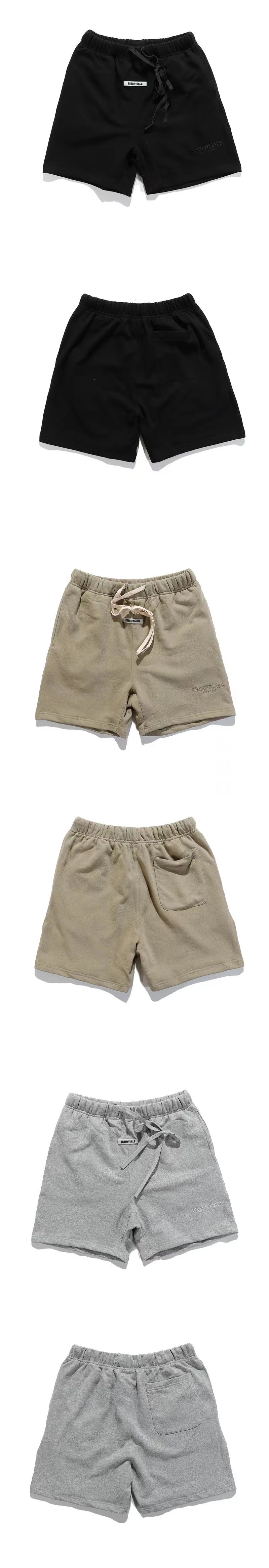Casual Fleece Shorts Unisex Ash Gray - Gallery Image 12 - Detailed View
