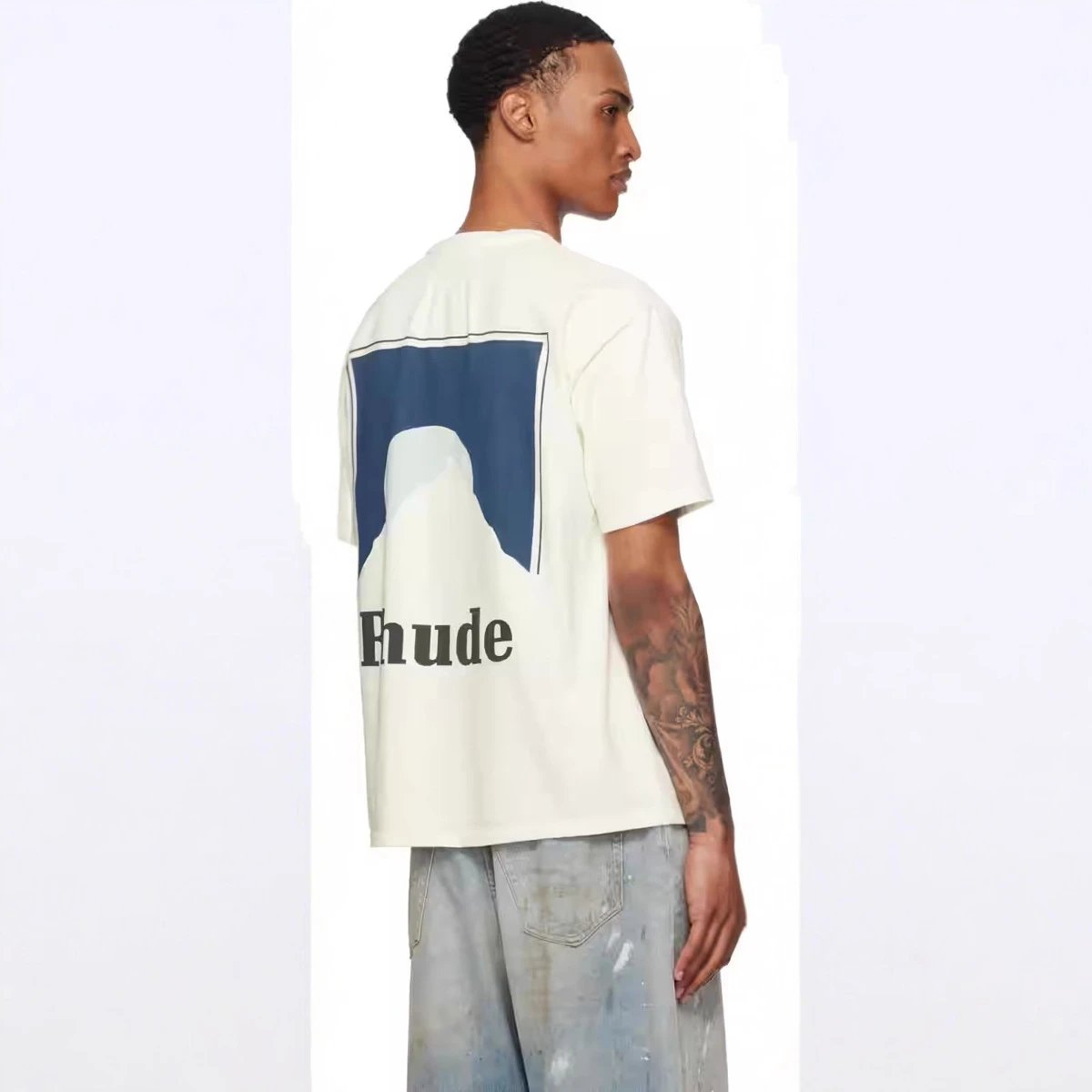 Rhude Badge Print Tee Multicolor - Gallery Image 9 - Detailed View