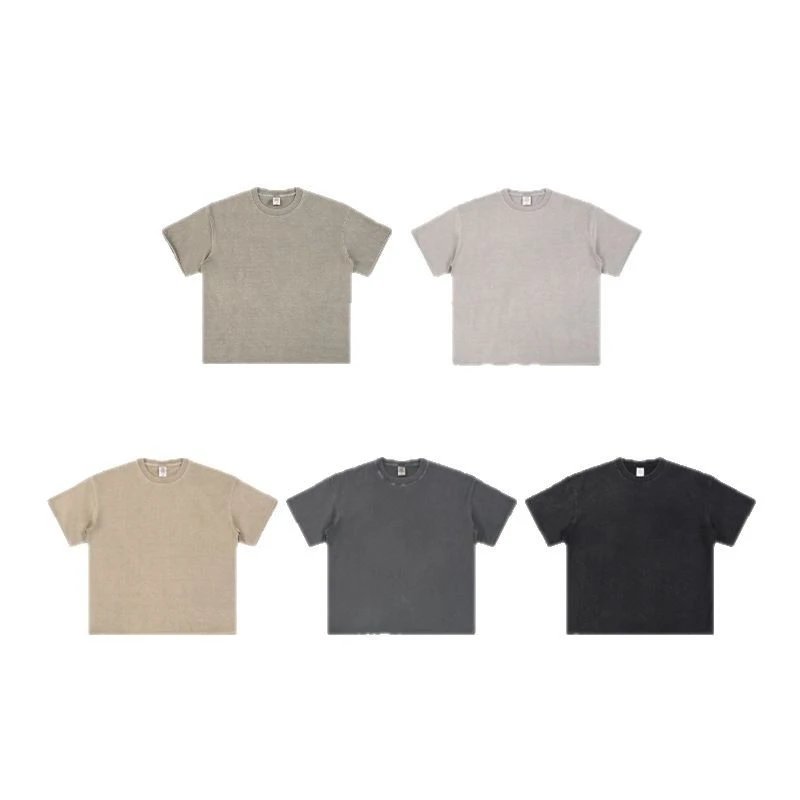 Vintage Cotton Men's Tee Casual Summer Washed Onyx - Gallery Image 6 - Detailed View