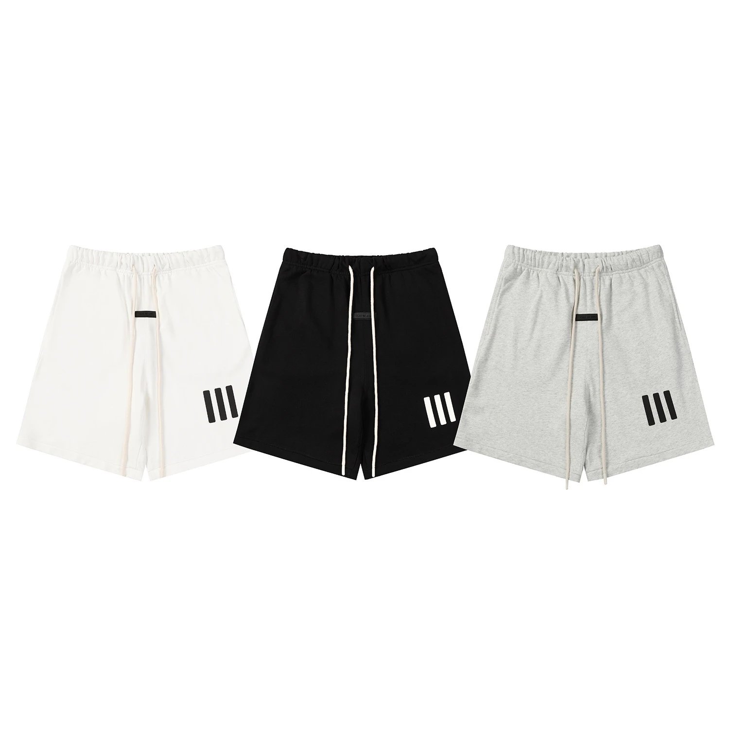 High-Street Elastic Shorts Off-White - Gallery Image 1 - Detailed View