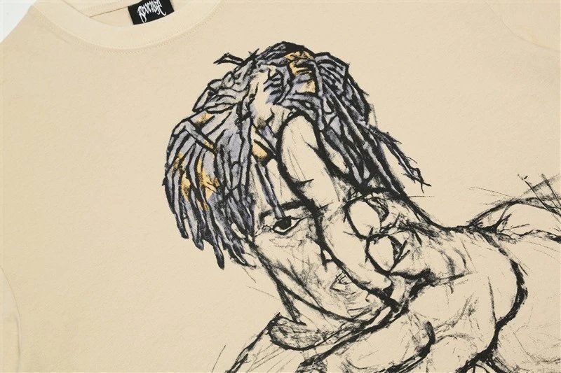 Graphic Tee Beige - Gallery Image 7 - Detailed View