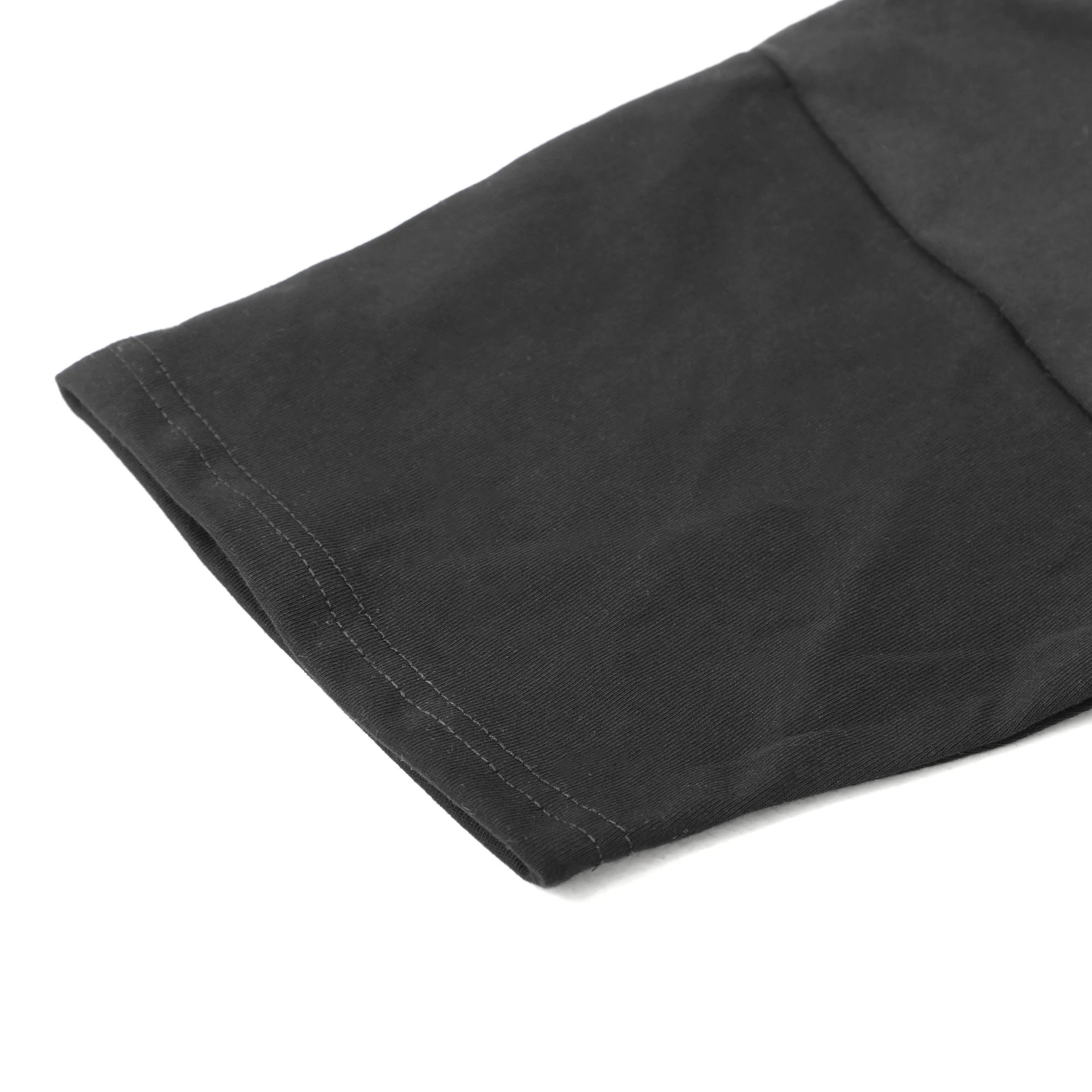 Gothic Letter Print Streetwear T-Shirt Ink Black - Gallery Image 8 - Detailed View