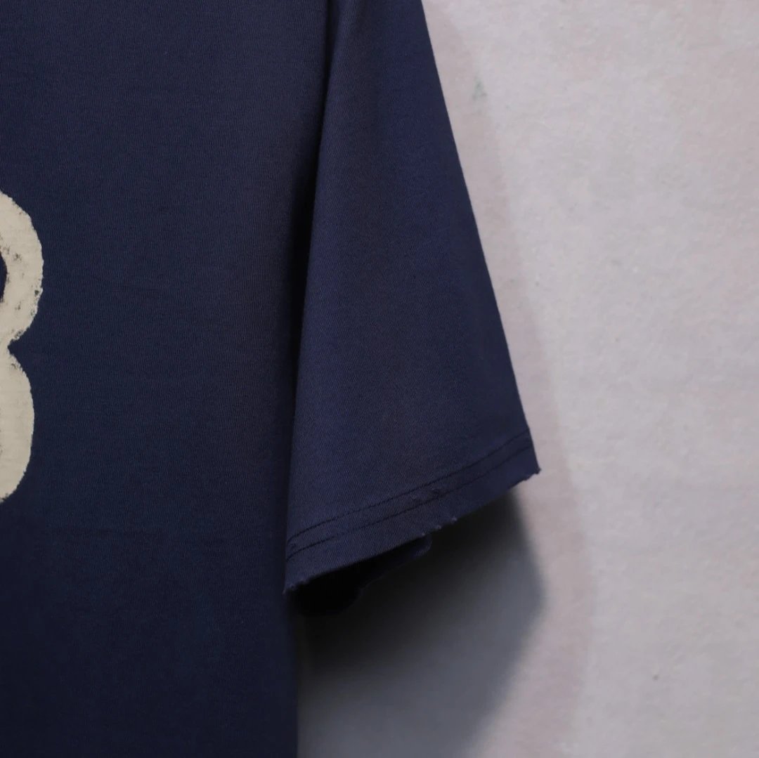 Balenciaga Bitcoin Print Tee, Blue - Gallery Image 4 - Detailed View